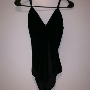 Sexy velvet snap bodysuit